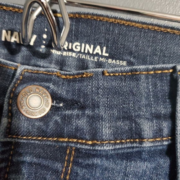 Old Navy Womens Jeans Classic Blue Boot Cut Denim Mid Rise Size 8 Long - Picture 7 of 9